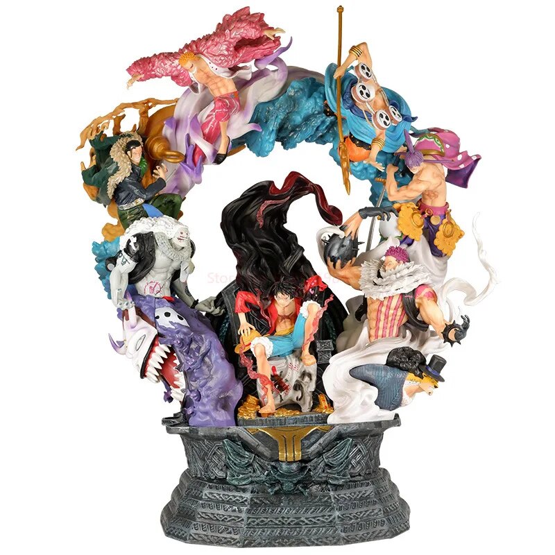 47.5CM One Piece Anime Figure Luffy Gk Ls Anniversary Throne Enel Katakuri Statue Pvc Action Figurine Collectible 8.5KG 47.5CM One Piece Anime Figure Luffy Gk Ls Anniversary Throne Enel Katakuri Statue Pvc Action Figurine Collectible 8.5KG